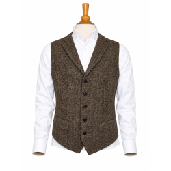 Gilet court Harris Tweed à...